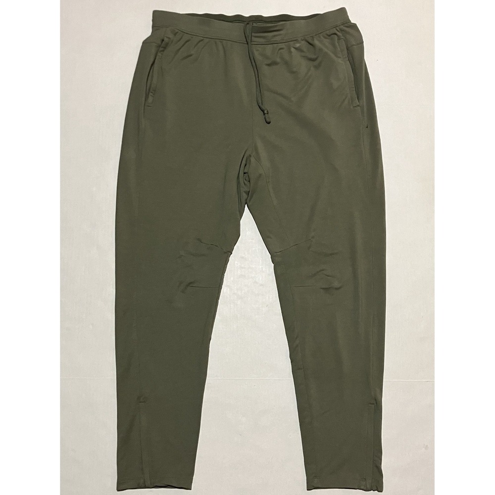 Men's‎ Adidas Aeroready Jogger Sweats Sweatpants Large Green Zip Ankle Size XL